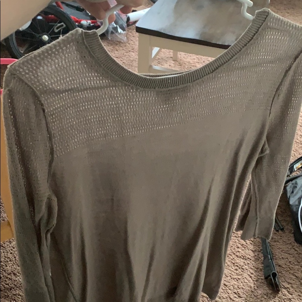 Capri sleeve sweater with cutout detail on top